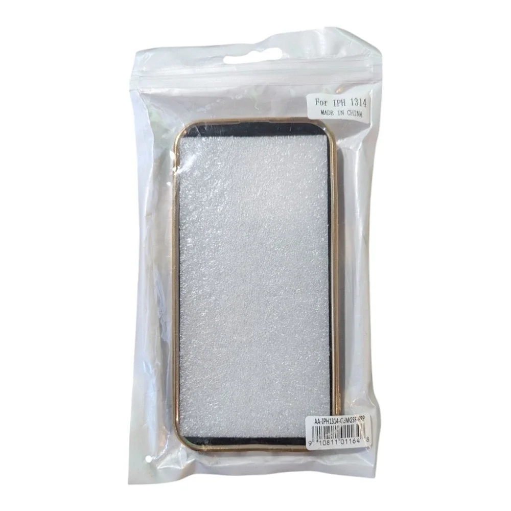 N4. Gold Bumper Soft Case MagSafe for‎ Apple iPhone 14 / iPhone 13